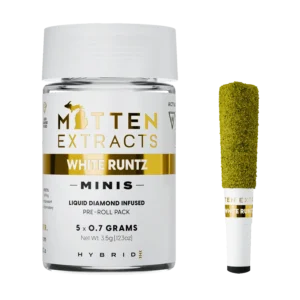 Mitten Extracts Minis Infused Pre-Rolls 3.5g 5 Pack - White Runtz